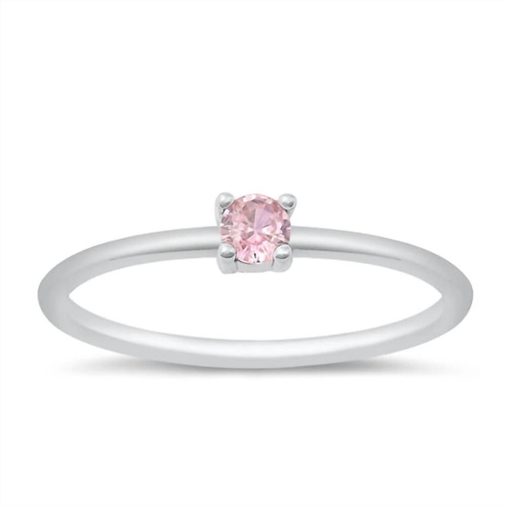 NEW STARLETTE women's round stackable ring in pink